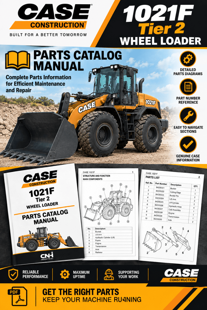 Case 1021F Tier 2 Wheel Loader Pdf Parts Catalog manual
