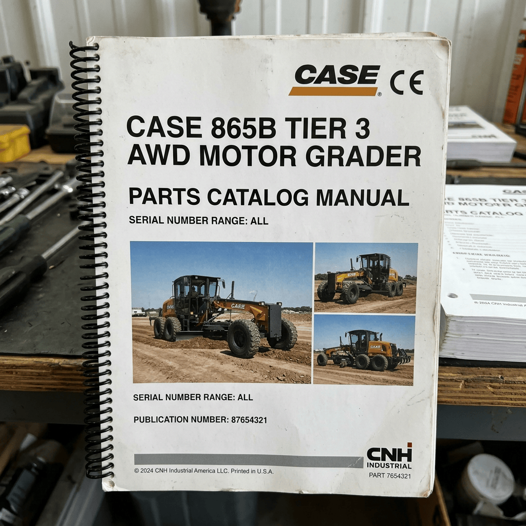 CASE 865B Tier 3 AWD motor grader parts catalog manual cover