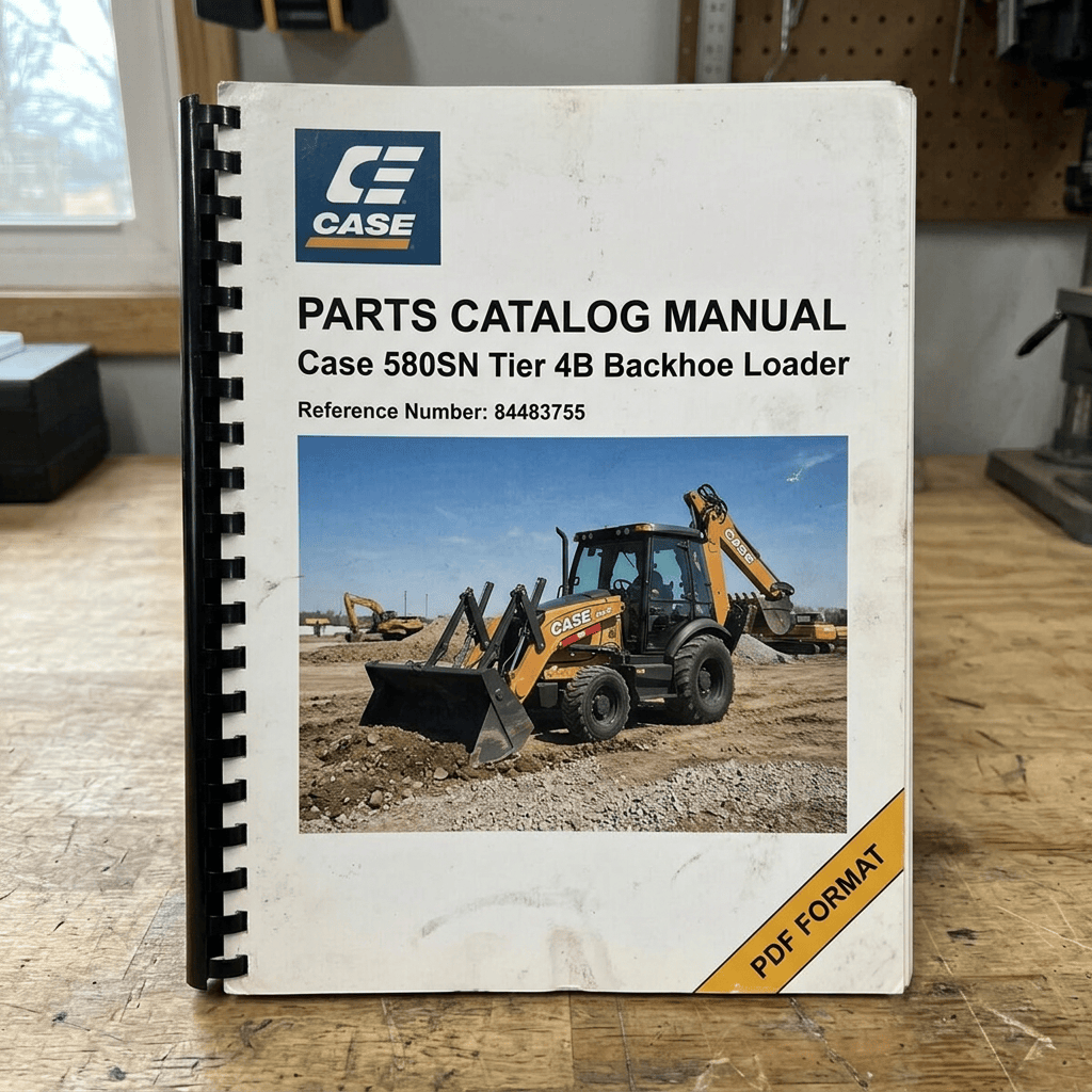 Case parts catalog manual for 580SN Tier 4B backhoe loader