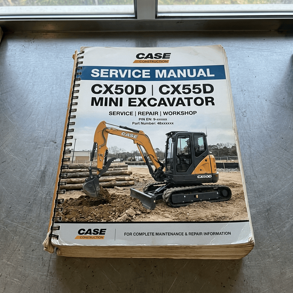 CASE Construction service manual for CX50D and CX55D mini excavators