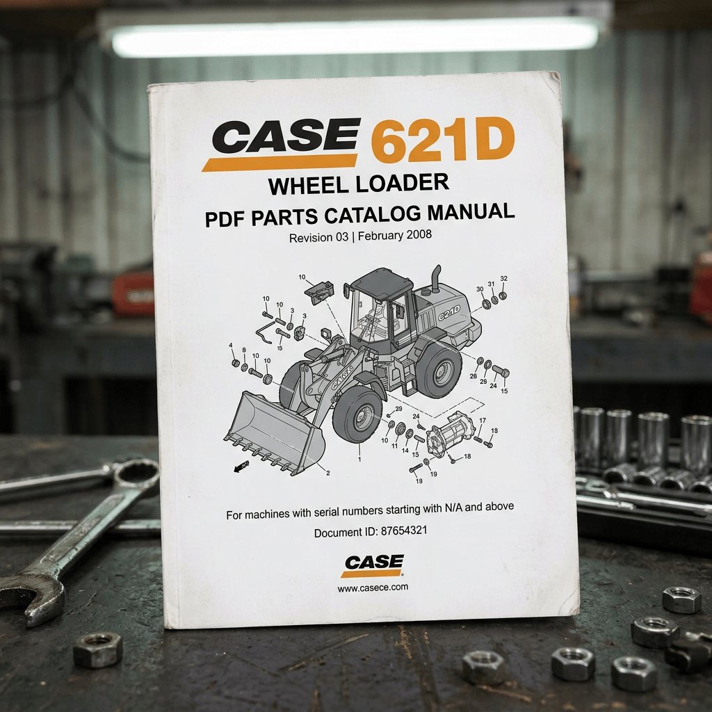 Case 621D wheel loader PDF parts catalog manual cover