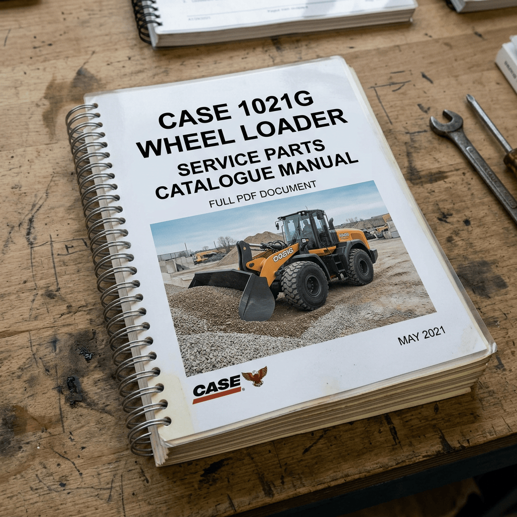 Case 1021G wheel loader service parts catalogue cover dated May 2021