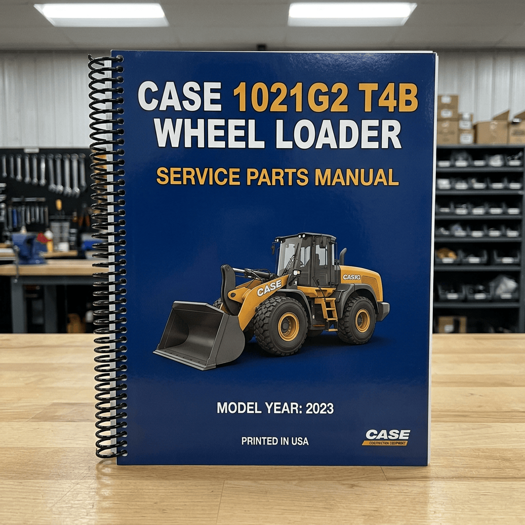 Case 1021G2 T4B wheel loader service parts manual, model year 2023