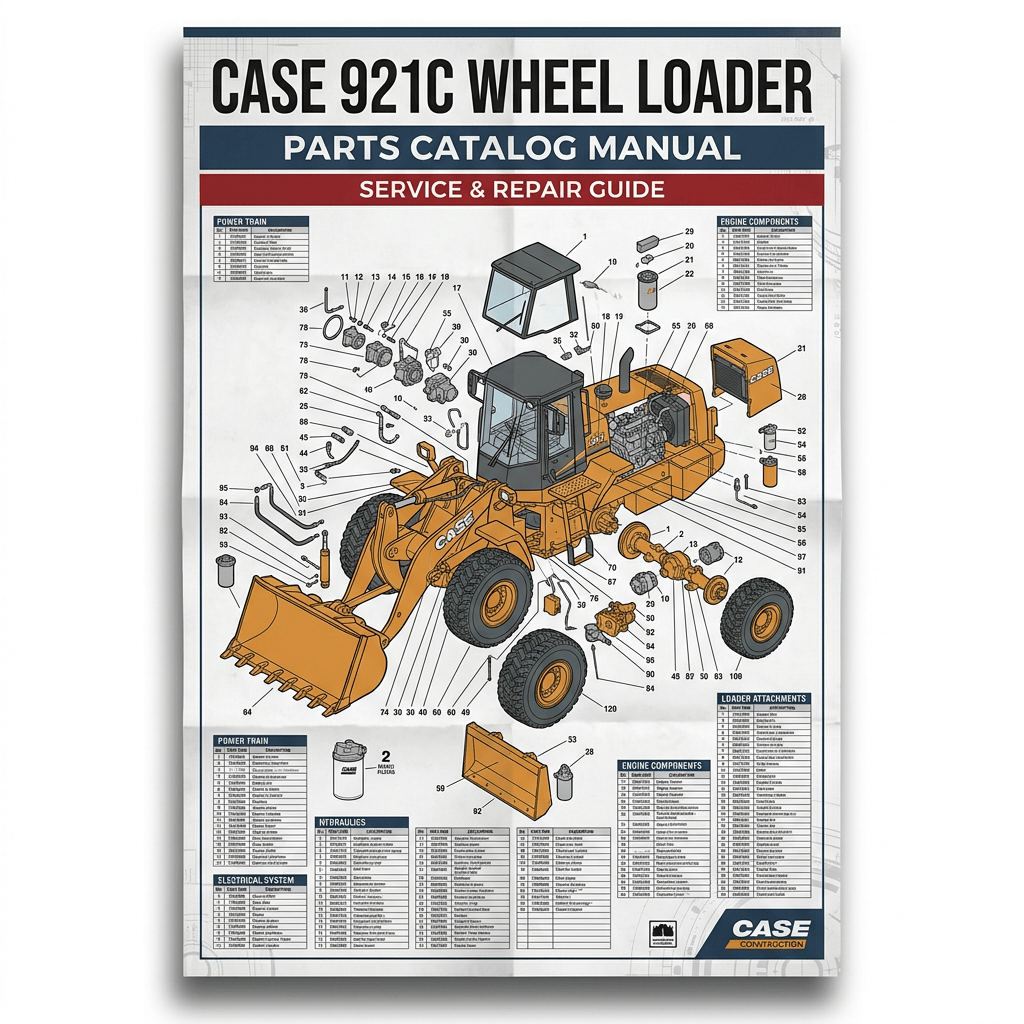 Case 921C Wheel Loader Parts Catalog Manual Service and Repair Guide