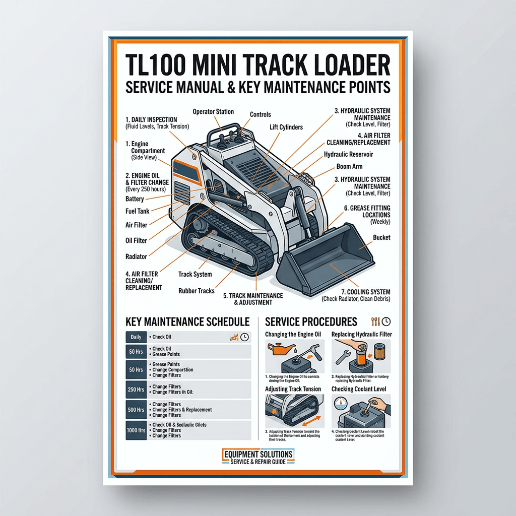 TL100 Mini Track Loader Service Manual and Key Maintenance Points