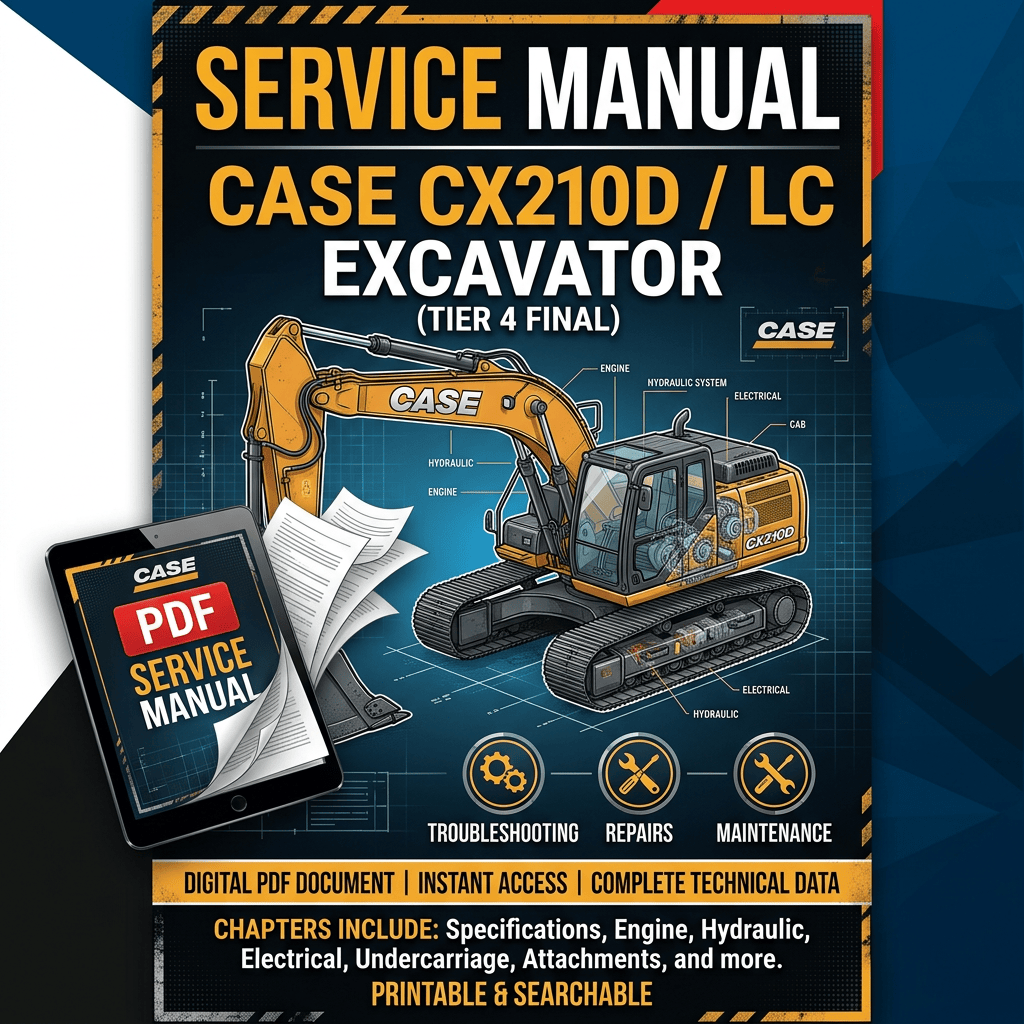 CASE CX210D service manual poster