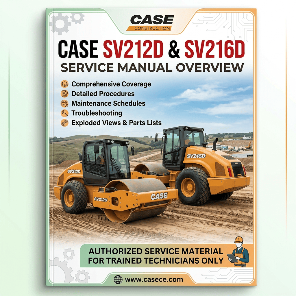 CASE Construction SV212D and SV216D service manual overview
