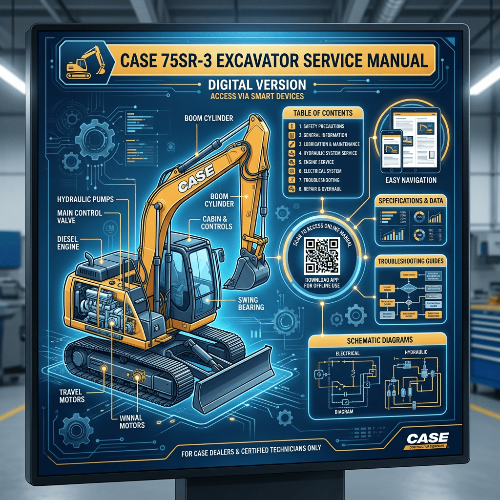 Case 75SR-3 digital manual poster