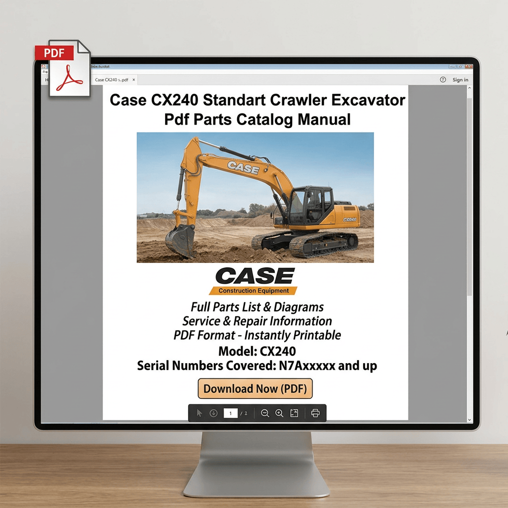 CASE CX240 crawler excavator PDF parts catalog