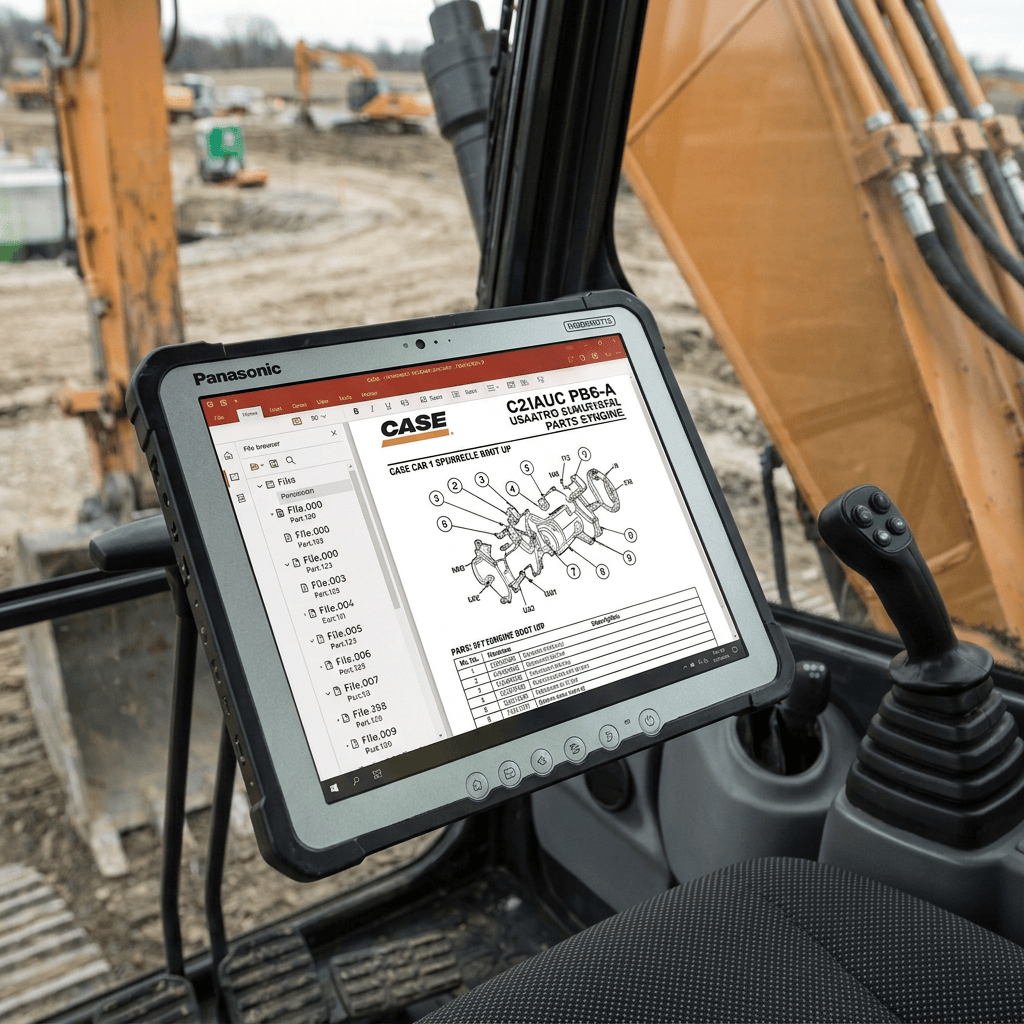 Zoomed digital excavator parts manual