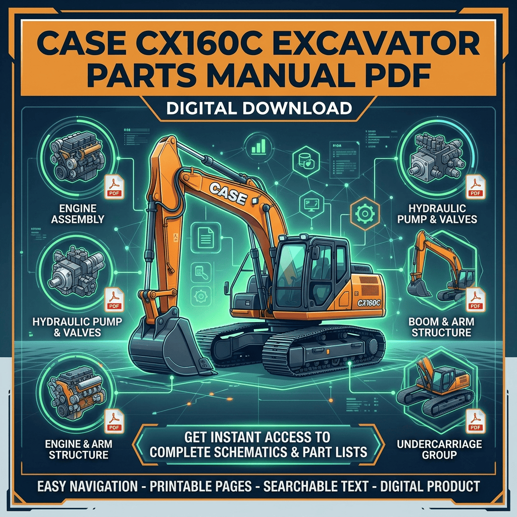 CX160C digital parts manual poster