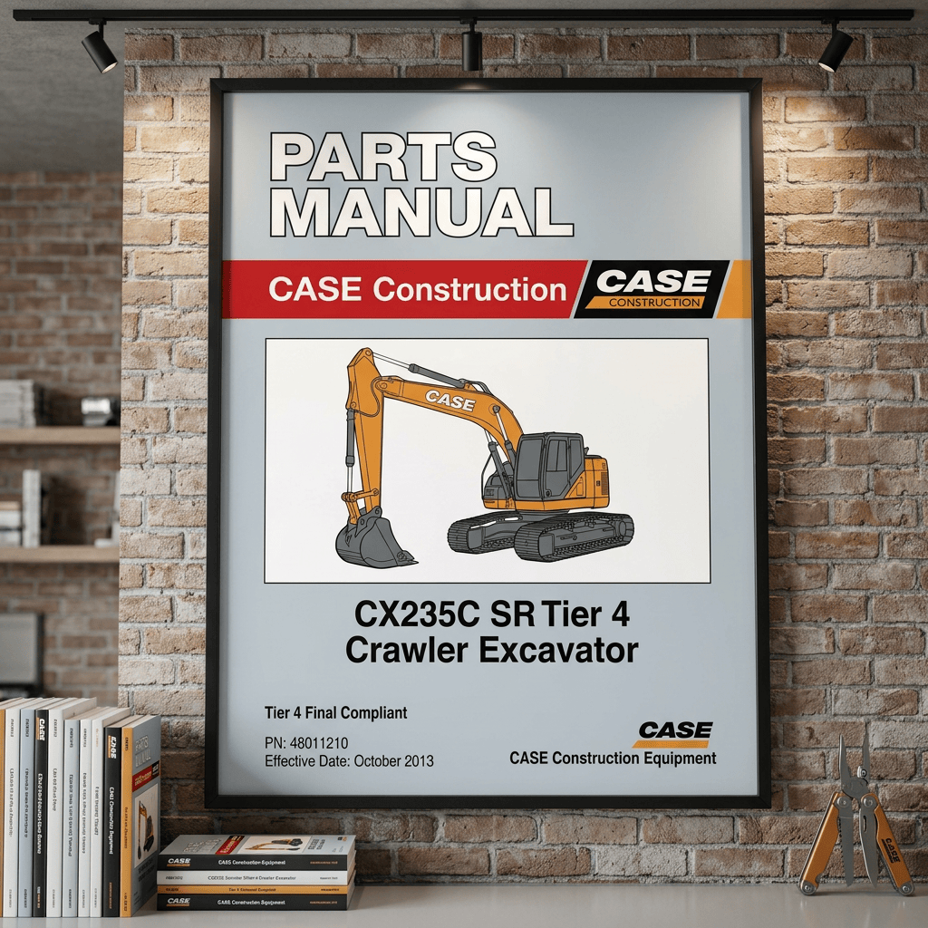 CASE Construction parts manual for CX235C SR Tier 4 crawler excavator