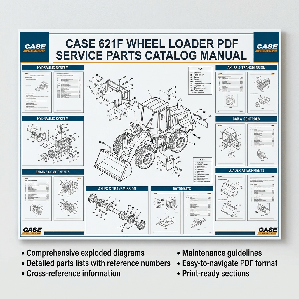 Case 621F Wheel Loader PDF Service Parts Catalog Manual