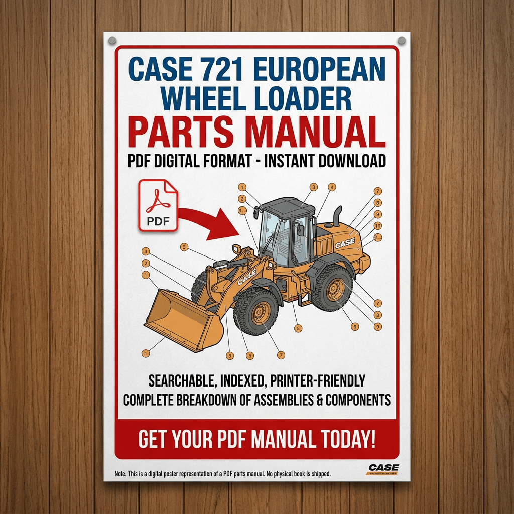 Case 721 European Wheel Loader Parts Manual PDF digital format instant download