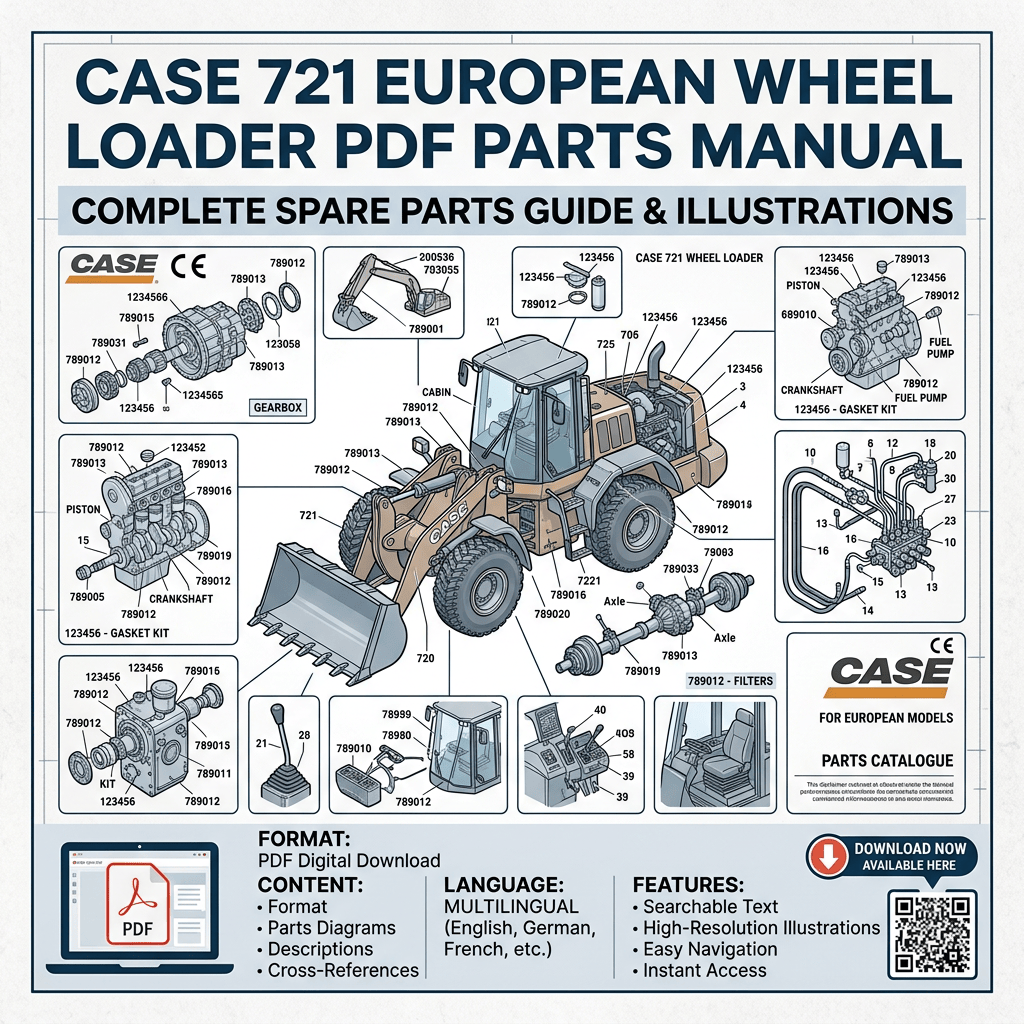 Case 721 European Wheel Loader PDF Parts Manual advertisement