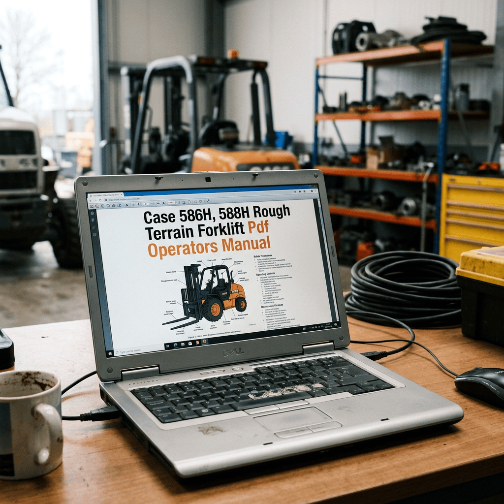 Forklift manual on laptop